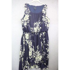 Voir Voir Sleeveless Chiffon Sheer Florals Dress-Size 16-Fairy Grunge-Whimsigoth